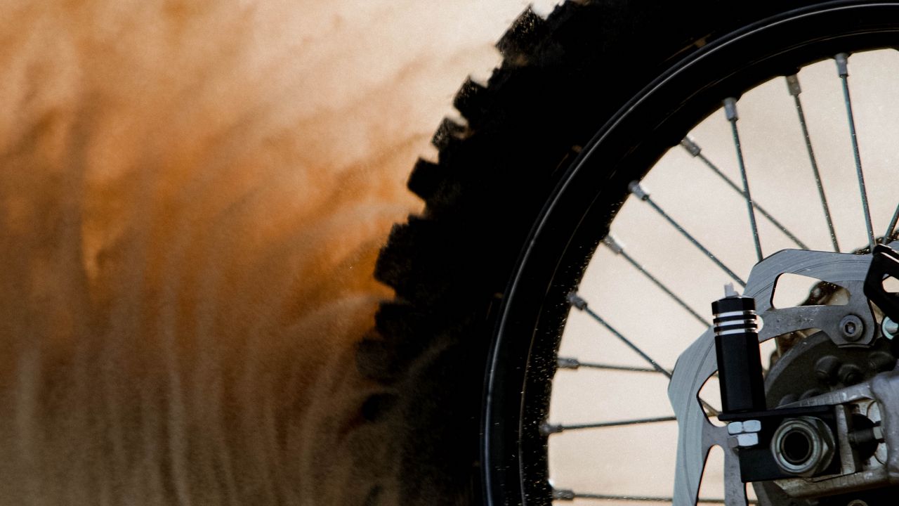 Wallpaper motorcycle, wheel, sand