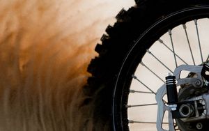 Preview wallpaper motorcycle, wheel, sand