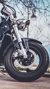 Preview wallpaper motorcycle, wheel, tire, side view