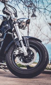 Preview wallpaper motorcycle, wheel, tire, side view