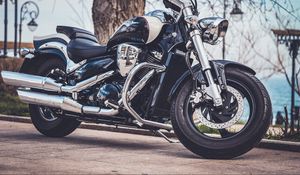Preview wallpaper motorcycle, wheel, tire, side view