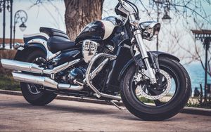 Preview wallpaper motorcycle, wheel, tire, side view