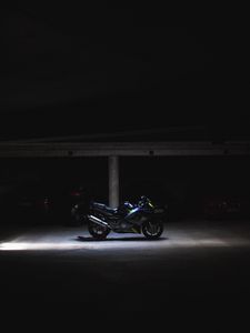 Preview wallpaper motorcycle, wheels, dark