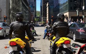 Preview wallpaper motorcycles, bikes, motorcyclists, bikers, road, street