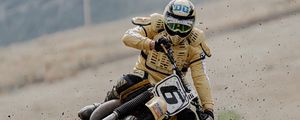 Preview wallpaper motorcycles, motorcyclist, helmet, stunt, dirt