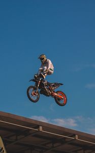 Preview wallpaper motorcycling, trick, jump