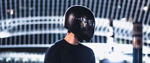 Preview wallpaper motorcyclist, helmet, motorcycle, gloves