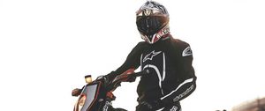 Preview wallpaper motorcyclist, motorcycle, helmet