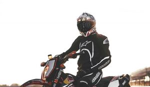 Preview wallpaper motorcyclist, motorcycle, helmet