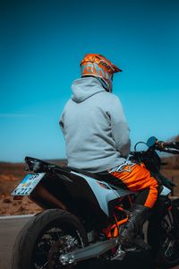 Preview wallpaper motorcyclist, motorcycle, helmet, equipment