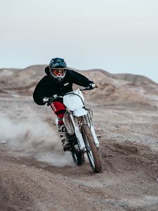 Preview wallpaper motorcyclist, racing, motorcycling, helmet