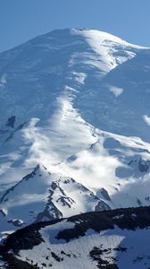 Preview wallpaper mount rainier, mountain, snow, winter, clouds, usa