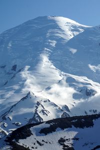 Preview wallpaper mount rainier, mountain, snow, winter, clouds, usa