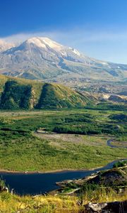 Preview wallpaper mount st helens, washington, valley, mountains