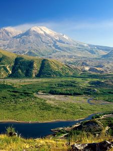 Preview wallpaper mount st helens, washington, valley, mountains