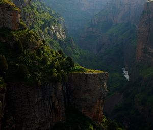 Preview wallpaper mountain, canyon, cliff, river