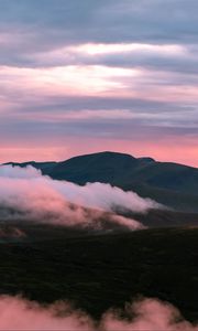 Preview wallpaper mountain, clouds, slope, landscape