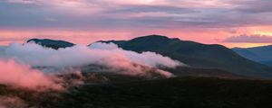 Preview wallpaper mountain, clouds, slope, landscape