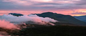 Preview wallpaper mountain, clouds, slope, landscape