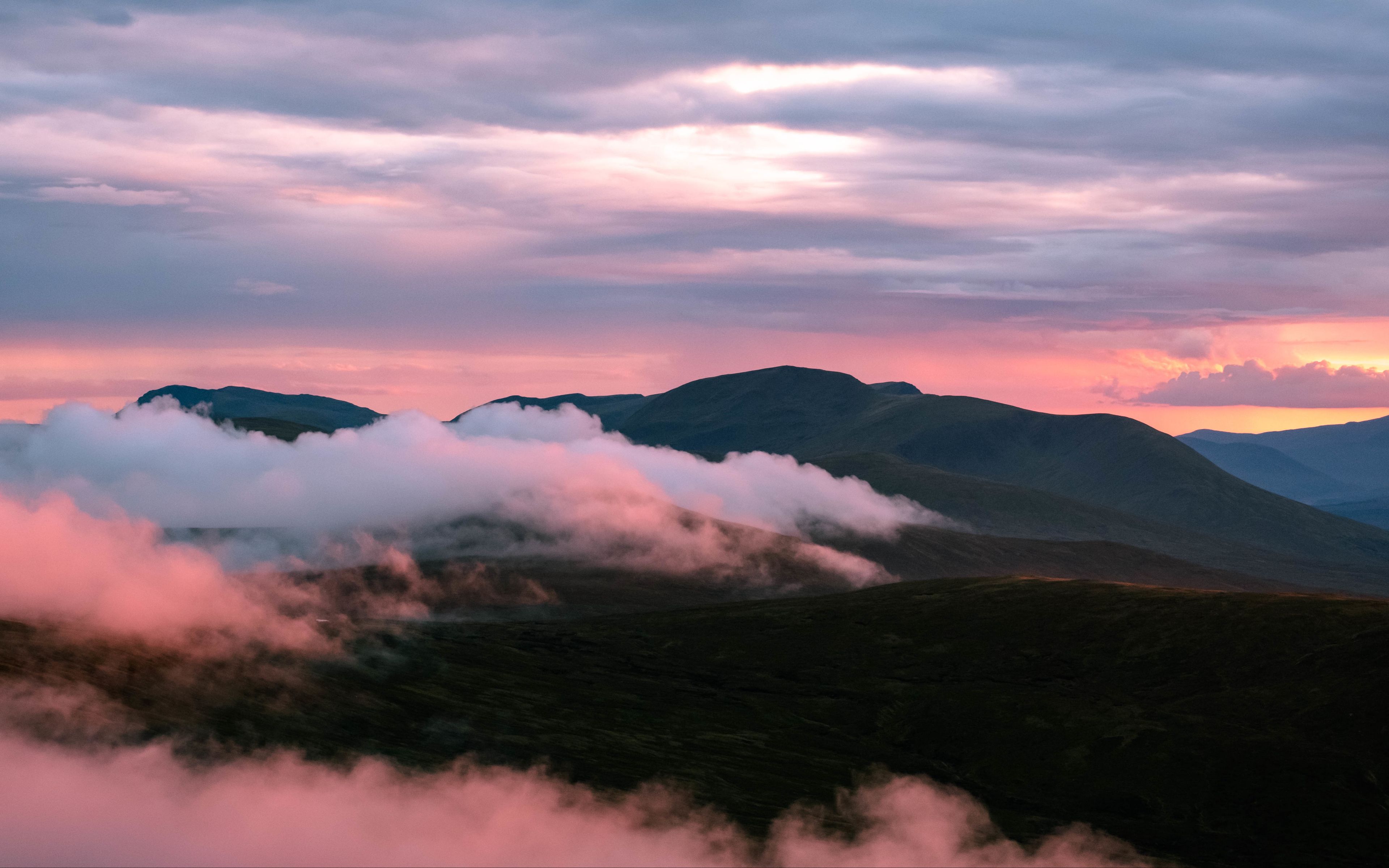 Download wallpaper 3840x2400 mountain, clouds, slope, landscape 4k ...