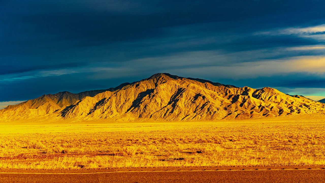 Wallpaper mountain, desert, sunset, landscape