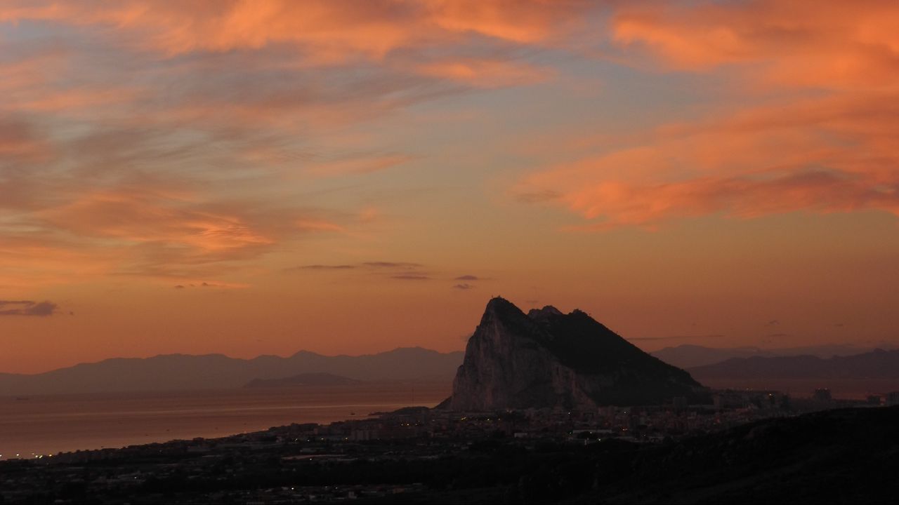 Wallpaper mountain, dusk, sunset, dark, nature