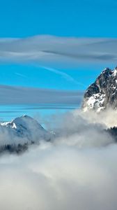 Preview wallpaper mountain, elevation, sky, paraglider