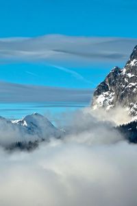 Preview wallpaper mountain, elevation, sky, paraglider