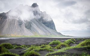Preview wallpaper mountain, fog, relief, nature