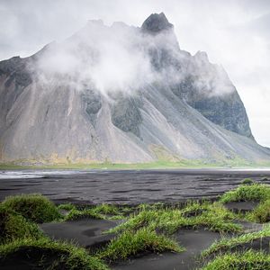 Preview wallpaper mountain, fog, relief, nature