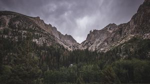 Preview wallpaper mountain, foot, trees, nature, landscape