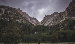 Preview wallpaper mountain, foot, trees, nature, landscape