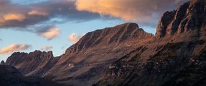 Preview wallpaper mountain, foothills, clouds, landscape, nature