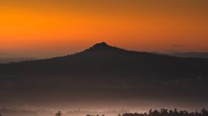 Preview wallpaper mountain, forest, trees, dark, nature