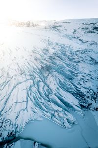 Preview wallpaper mountain, glacier, fog, ice, white, snow