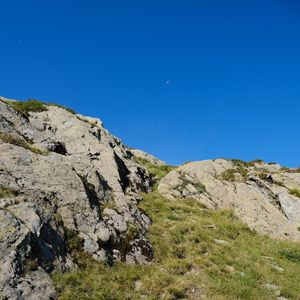 Preview wallpaper mountain, grass, landscape, nature, slope