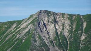 Preview wallpaper mountain, grass, rock, relief, slope