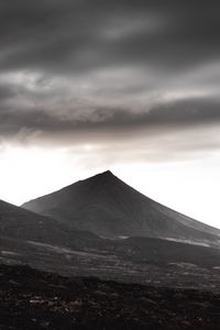 Preview wallpaper mountain, hill, peak, landscape, gray, moody