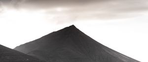 Preview wallpaper mountain, hill, peak, landscape, gray, moody