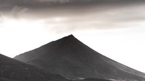 Preview wallpaper mountain, hill, peak, landscape, gray, moody