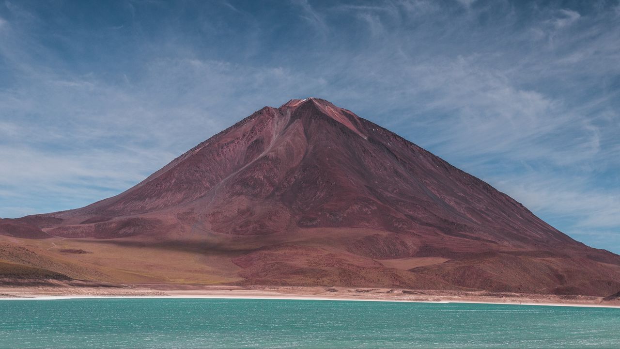 Wallpaper mountain, hill, shore, lake, landscape