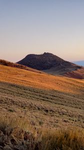 Preview wallpaper mountain, hill, slope, dusk, landscape