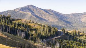 Preview wallpaper mountain, hills, slopes, nature, trees