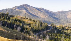 Preview wallpaper mountain, hills, slopes, nature, trees