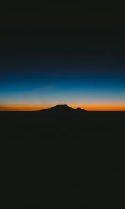 Preview wallpaper mountain, horizon, sunset, dark, night