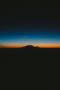 Preview wallpaper mountain, horizon, sunset, dark, night