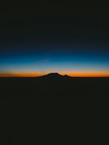 Preview wallpaper mountain, horizon, sunset, dark, night