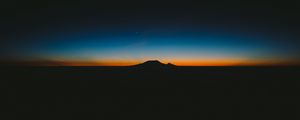 Preview wallpaper mountain, horizon, sunset, dark, night