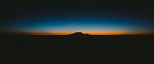 Preview wallpaper mountain, horizon, sunset, dark, night