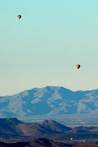Preview wallpaper mountain, hot air balloon, landscape